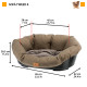 Лежанка для собак та кішок з термопластику Ferplat Sofa' 8 Tweed