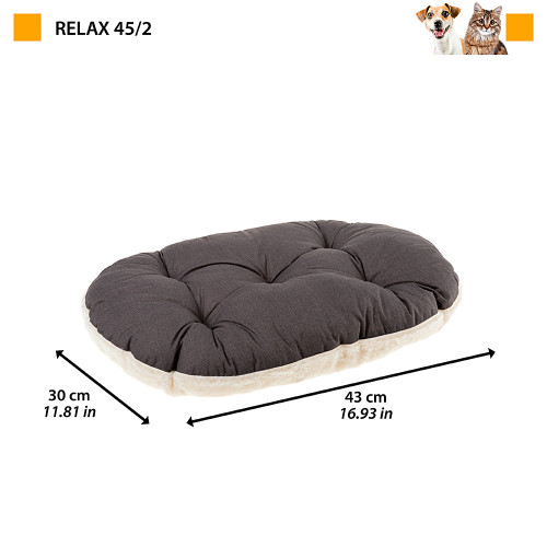 Подушка для кошек и собак, изготовленная из хлопка и плюша Ferplast Relax F 45/2