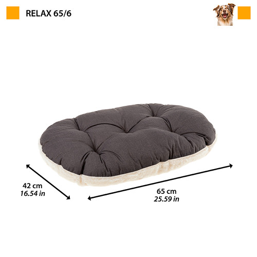 Подушка для кошек и собак, изготовленная из хлопка и плюша Ferplast Relax F 65/6