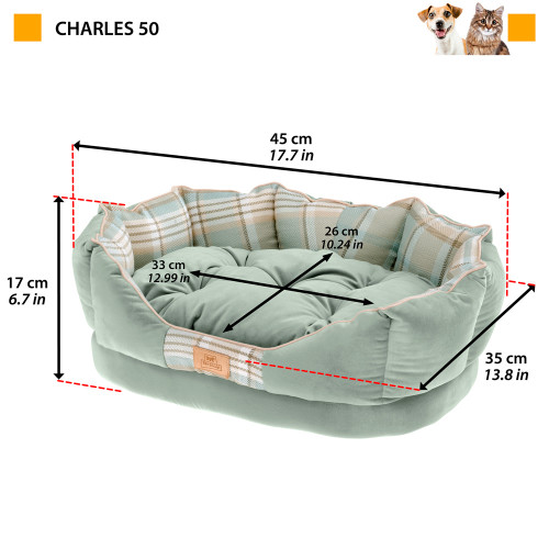 М'який лежак для котів та собак Ferplast Charles 50 Blue