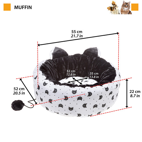 Лежак з бавовни тканини для кішок Ferplast Muffin
