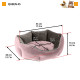 Лежанка для котів та собак з оксамитової тканини Ferplast Queen 45 Pink