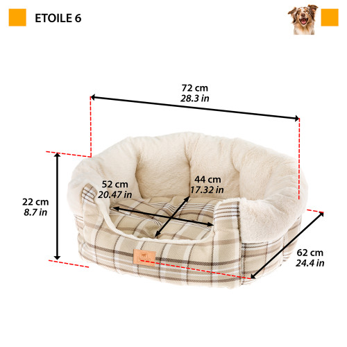 Невелика софа з м'якої тканини для собак та кішок Ferpalst Etoile 6 Blue