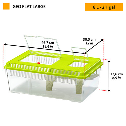 Контейнер Ferplast Geo Flat Large для мелких животных, рыб, черепах и насекомых