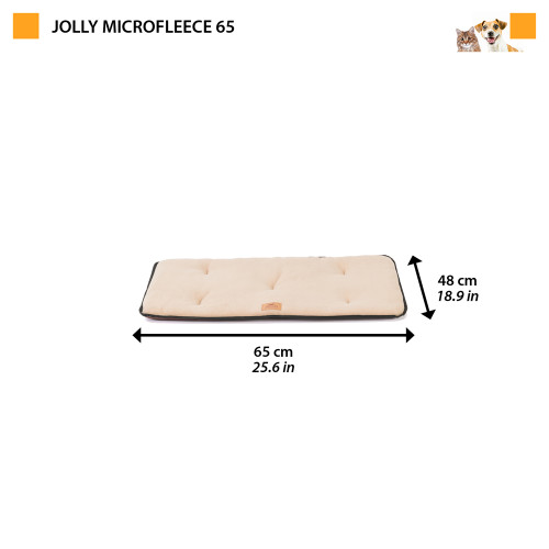Матрац для собак із м'якого тонкого флісу Ferpalst Jolly 65 Mircofleece Beige