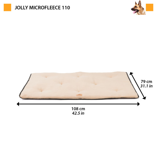 Матрац для собак із м'якого тонкого флісу Ferpalst Jolly 110 Mircofleece Dove Grey