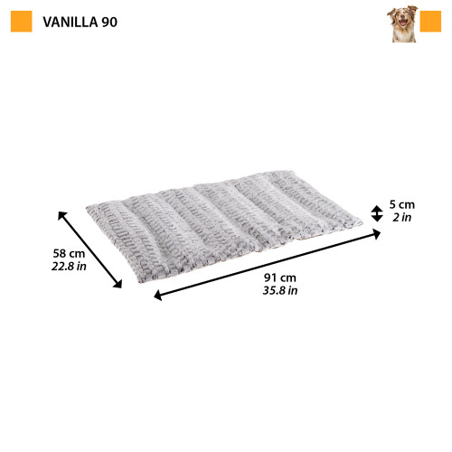 Ковдра для собак та кішок з м'якого екологічного хутра Ferplast Vanilla 90