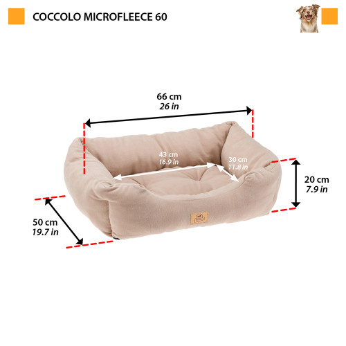 М'яка софа для котів та собак Ferplast Coccolo Microfleece 60 Black
