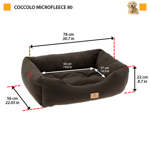 М'яка софа для котів та собак Ferplast Coccolo Microfleece 80 Black