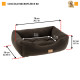 М'яка софа для котів та собак Ferplast Coccolo Microfleece 80 Black