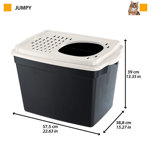 Закрытый туалет Ferplast Jumpy для кошек с верхним входом