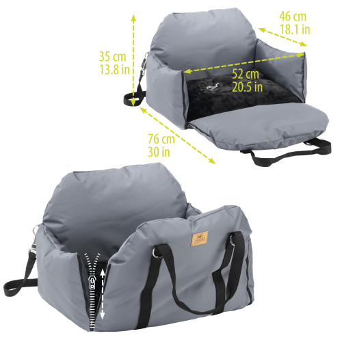 Автомобільна сумка-переноска для маленьких собак Ferplast Cruiser Grey