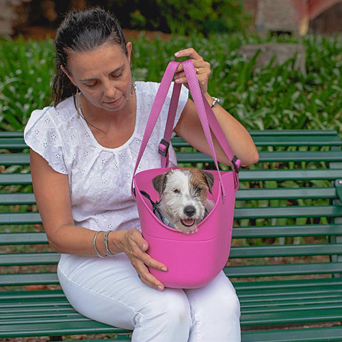 М'яка переноска для маленьких собак Ferplast With-Me Fuchsia