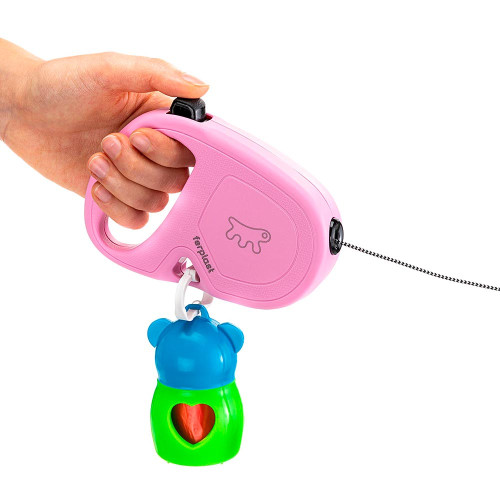 Рулетка Ferplast Flippy One Cord S Pink для собак со шнуром