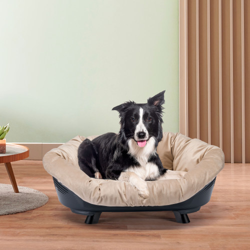 Піднесена лежанка для собак та кішок Ferplast Sofa' Throne 8 Black