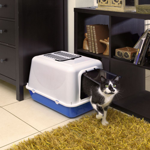 Закрытый туалет Ferplast Clear Cat 20 для кошек с угольными фильтрами