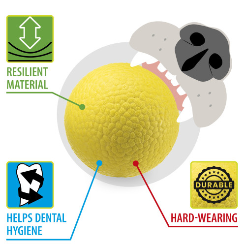 Іграшковий м'яч для собак Ferplast Chewa Boing Ball M Yellow