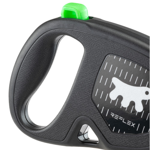 Повідець Ferplast Flippy One Reflex Cord S Green, для собак, світловідбивний, висувний