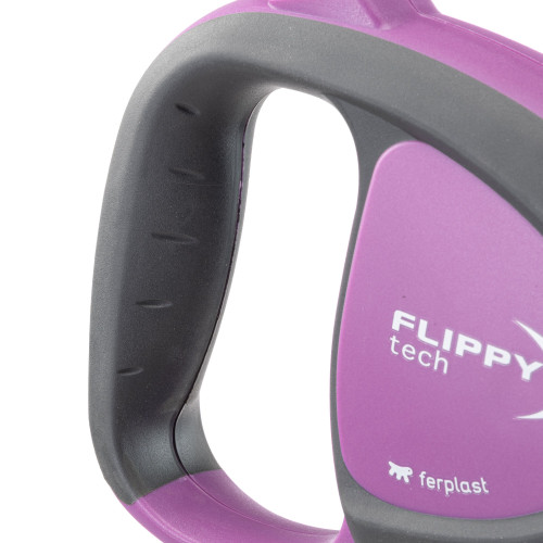 Повідець-рулетка Ferplast Flippy Tech Tape L Violet для собак із стрічкою