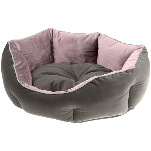 Лежанка для котів та собак з оксамитової тканини Ferplast Queen 45 Pink