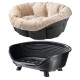 Піднесена лежанка для собак та кішок Ferplast Sofa' Throne 6 Black