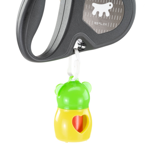 Повідець Ferplast Flippy One Reflex Cord L Green, для собак, світловідбивний, висувний 