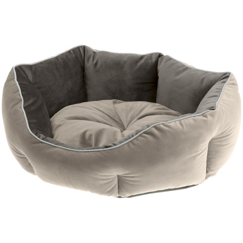 Лежанка для котів та собак з оксамитової тканини Ferplast Queen 45 Grey