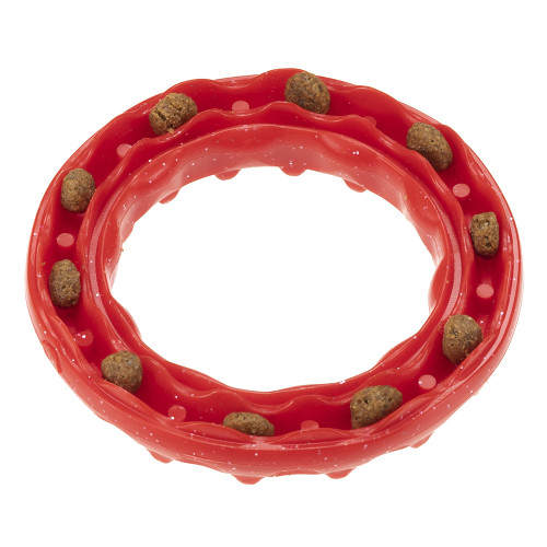 Жувальна іграшка для собак, кільце, наповнюється ласощами Ferplast Smile XS Red