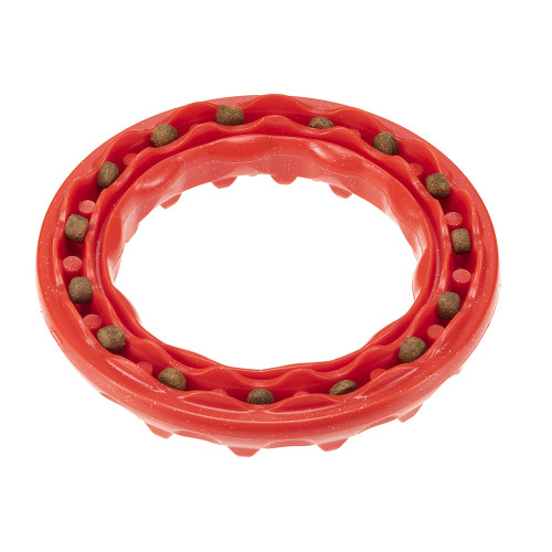 Жувальна іграшка для собак, кільце, наповнюється ласощами Ferplast Smile L Red