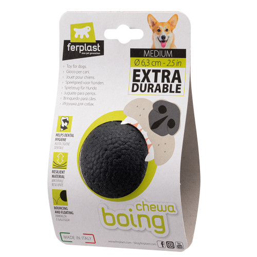 Іграшковий м'яч для собак Ferplast Chewa Boing Ball M Black