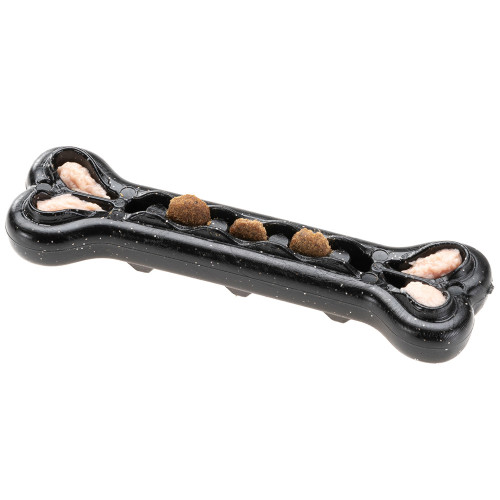 Жувальна іграшка для собак, кістка, наповнюється шматочками Ferplast Smile Bone S Black