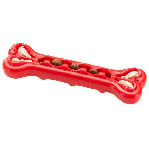 Жувальна іграшка для собак, кістка, наповнюється шматочками Ferplast Smile Bone M Red
