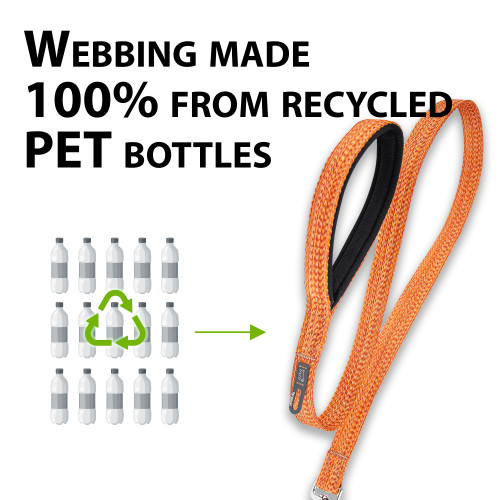 Повідець для собак із переробленого матеріалу Ferplast Greener Soft G15/120 Orange