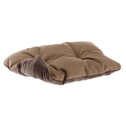 М'яка лежанка з оксамиту для собак та кішок Ferplast Chester 50 Brown