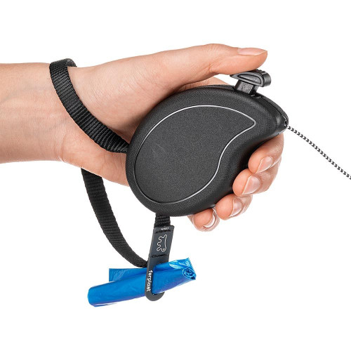 Рулетка Ferplast Flippy One Cord Mini Grey для маленьких собак со шнуром