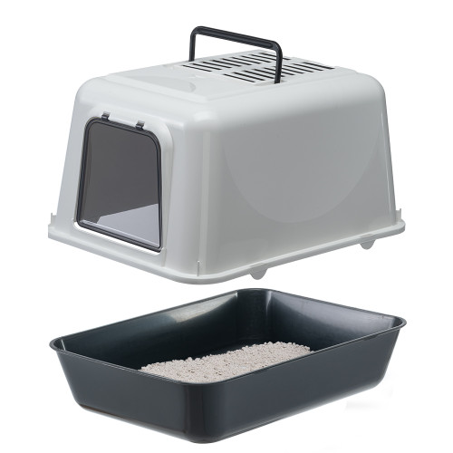 Закрытый туалет Ferplast Clear Cat 20 для кошек с угольными фильтрами