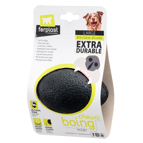 Іграшковий м'яч для собак Ferplast Chewa Boing Rugby L Black