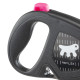 Повідець Ferplast Flippy One Reflex Cord M Fuchsia, для собак, світловідбивний, висувний 