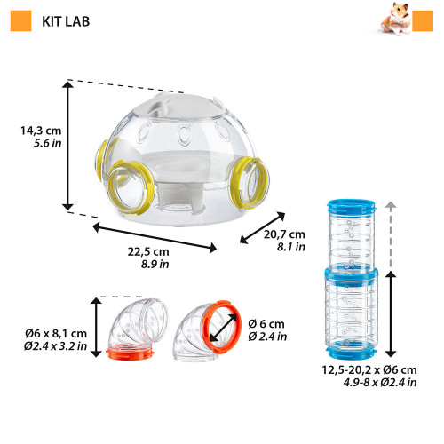 Модулі довкілля Ferplast Kit Lab для хом'яка