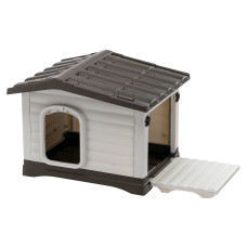 Пластиковая будка для собак Ferplast DogVilla 90 с системой открывания боковой панели 