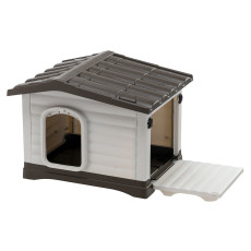 Пластиковая будка для собак Ferplast DogVilla 110 с системой открывания боковой панели 