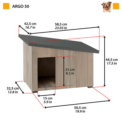 Будка для собак из северной сосны Ferplast Argo 50