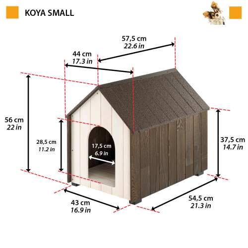 Будка для собак из северной сосны Ferplast Koya Small
